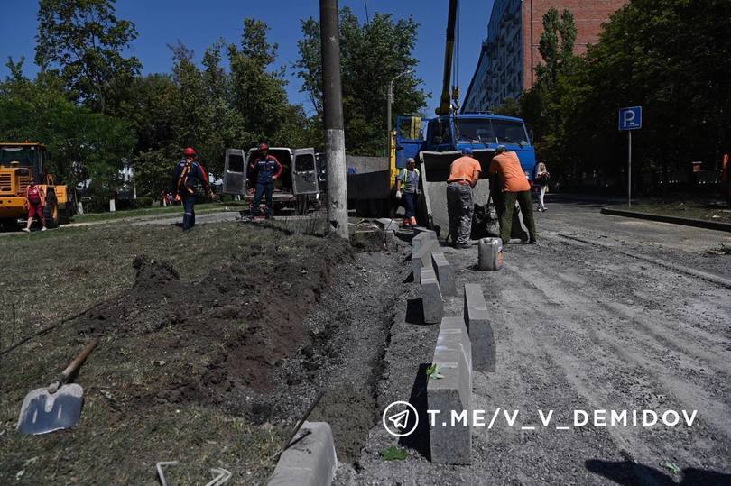 В центре Белгорода ликвидируют последствия ночного обстрела2