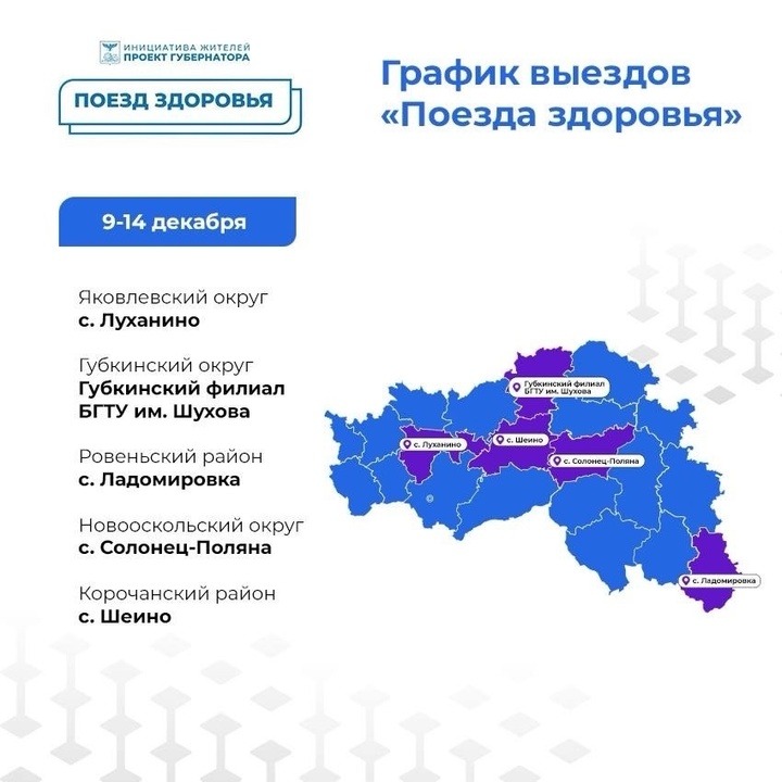 Гладков поделился графиком работы белгородских «Поездов здоровья»6